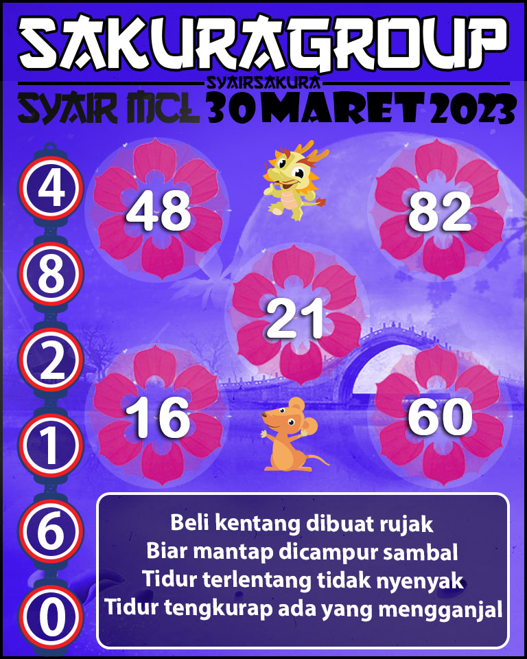 PREDIKSI SYAIR MACAU LOTTERY 30 MARET 2023