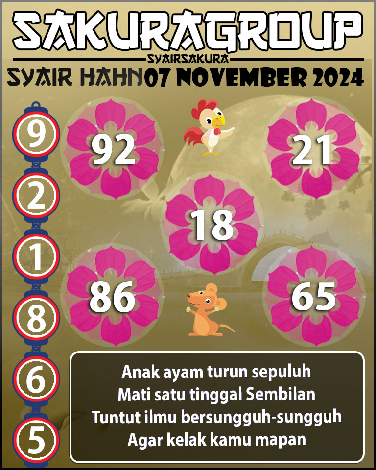 PREDIKSI SYAIR TOGEL HAHN