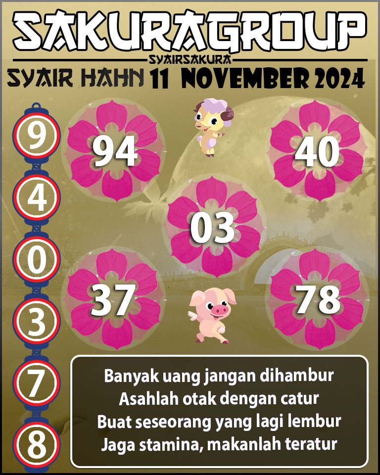 PREDIKSI SYAIR TOGEL HAHN