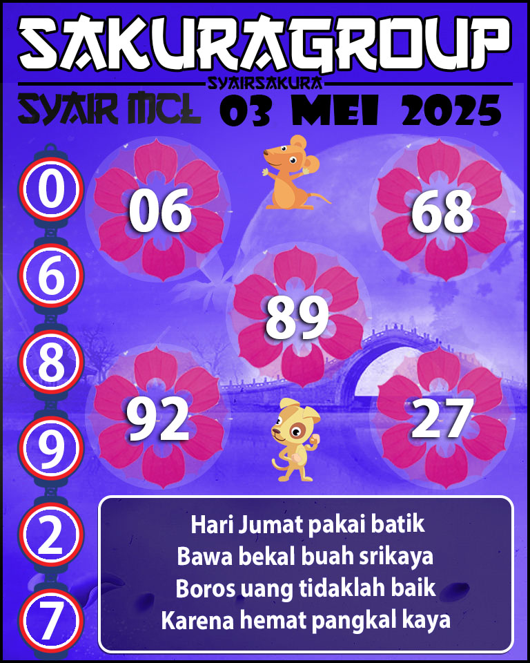 PREDIKSI SYAIR TOGEL MACAU LOTTERY 03 MEI 2025