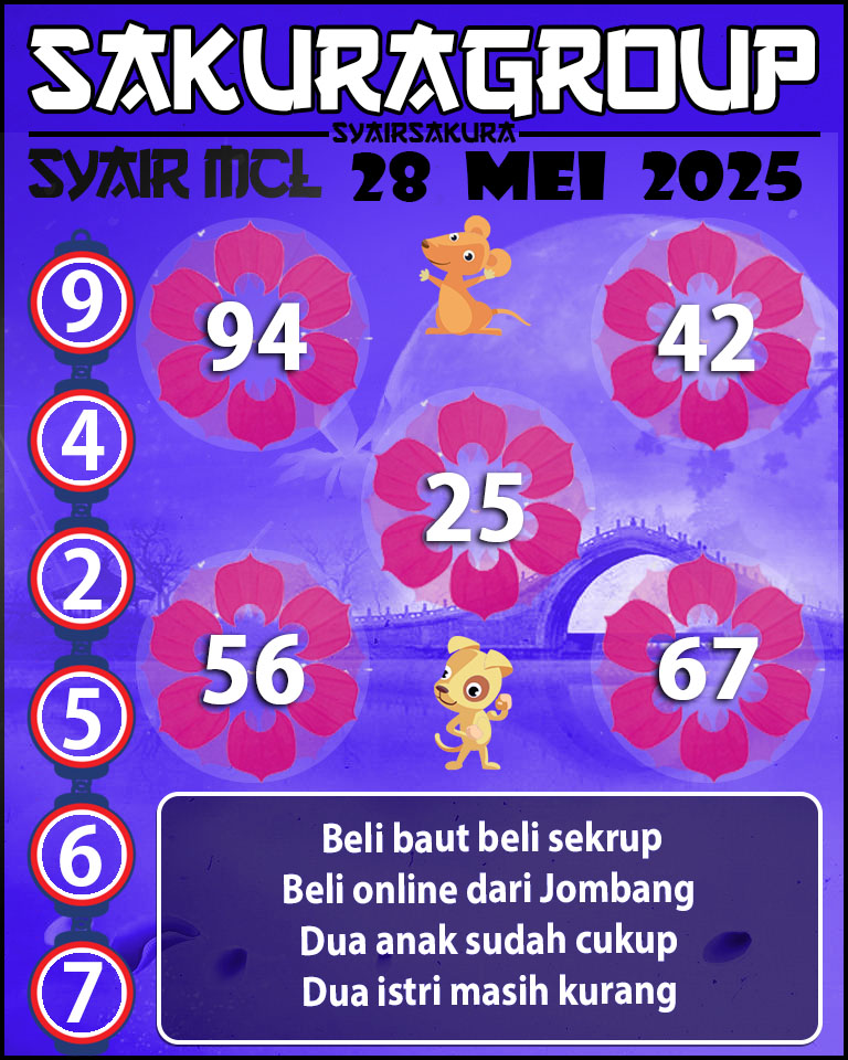 PREDIKSI SYAIR TOGEL MACAU LOTTERY 28 MEI 2025