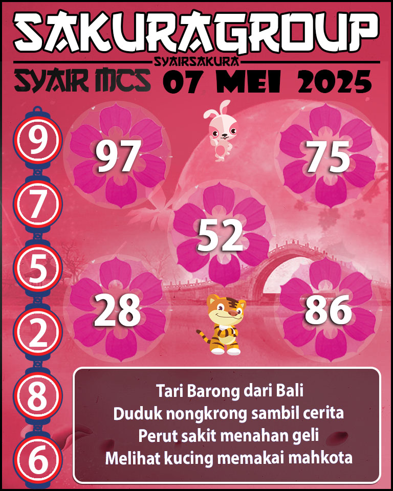 PREDIKSI SYAIR TOGEL MACAU SWEEP 07 MEI 2025